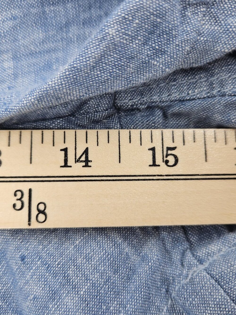 Athleta Retreat Linen 4" Shorts Chambray Wash Blue Women's Size 22 Mid Rise - Picture 12 of 13